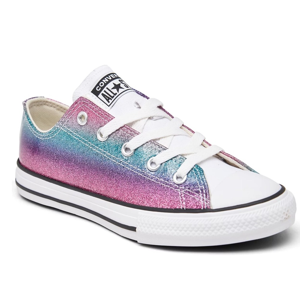 NEW Converse Chuck Taylor All Star Glitter Drip Low Top (Kids 6.5 / Womens 8.5)